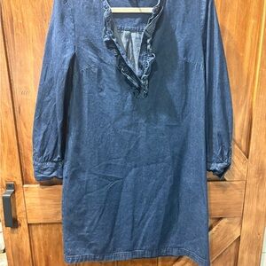 Draper James Indigo Chambrey Dress